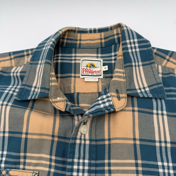 Vintage Pendleton Surf Pendleton Shirt Mens Medium Plaid Long Sleeve 100% Cotton - Picture 3 of 9